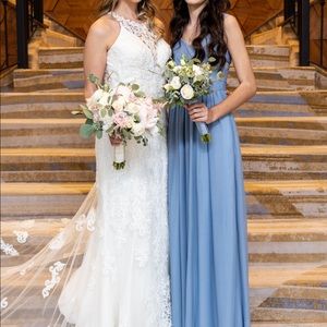 Birdy grey dusty blue bridesmaid dress size XS